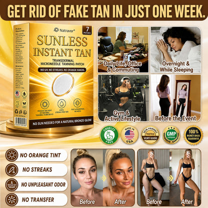 ⭐ Natravor® Microneedle Tanning Patches: A Natural Bronze Glow Without UV & DHA