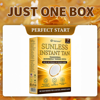 ⭐ Natravor® Microneedle Tanning Patches: A Natural Bronze Glow Without UV & DHA