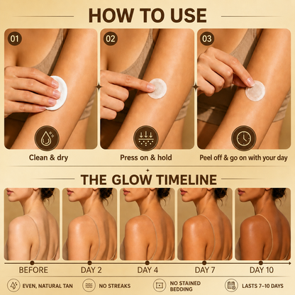 ⭐ Natravor® Microneedle Tanning Patches: A Natural Bronze Glow Without UV & DHA