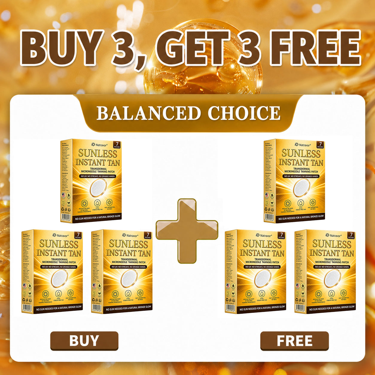 ⭐ Natravor® Microneedle Tanning Patches: A Natural Bronze Glow Without UV & DHA